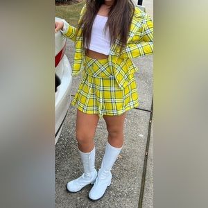 Clueless Cher Halloween Costume Yellow Blue Plaid